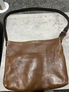 slow ブラウンレザーショルダーバッグ
