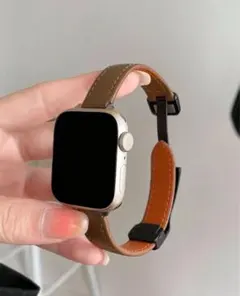 Apple Watch リトロ調レザー磁気 腕時計ストラップ⭐︎