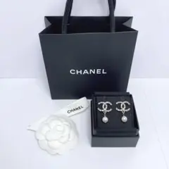 4306△ CHANEL ココマーク CCロゴ パールピアス
