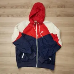 Nike フード付きジャケット レッド ネイビー