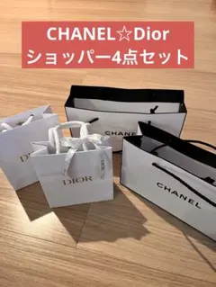 ディオール シャネル ショッパー ショップ袋4点セット