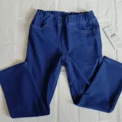 hakka kids 青 ロングパンツ 恐竜デザイン