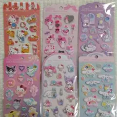 ジュエルマシュマロステッカーズ　サンリオ　マイメロ　クロミ　キティ　シナモン