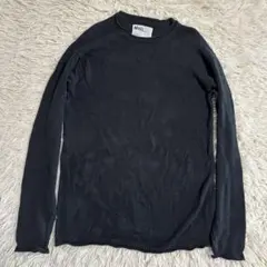 【MHL.】エムエイチエル セーター ニット ブラック 長袖 L 麻