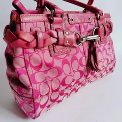 希少 レアカラー COACH シグネチャー ハンドバッグ 肩掛け