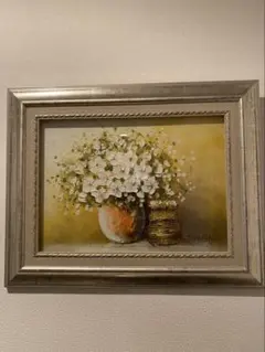 油絵.華瓶Flower! 額縁.レトロ&アンティーク!