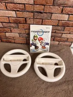 Wii マリオカートWii ハンドル2個セット 動作確認済み