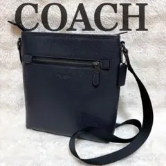 【未使用級】 COACH スリム メッセンジャー レザー ネイビー 本革 高級のサムネイル