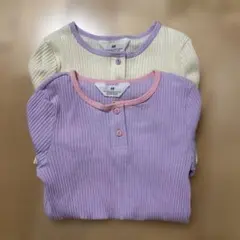 H&M リブTシャツ 2枚セット 140cmのサムネイル