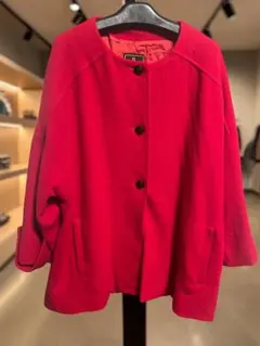 FENDI フェンディ 圧縮コクーンニットコート 赤のサムネイル