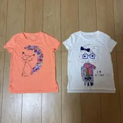 狐とキャラクターのTシャツ2枚セット
