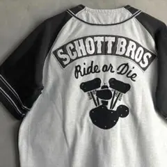 Schott ショット フルジップ ベースボールシャツ Ride or Dieのサムネイル