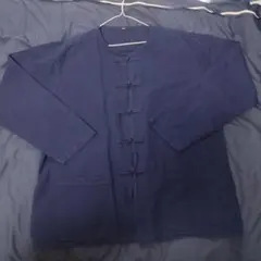 チャイナシャツ ネイビー XXLサイズのサムネイル