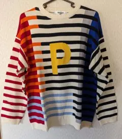 PERSONS　ポップボーダーニット　LL