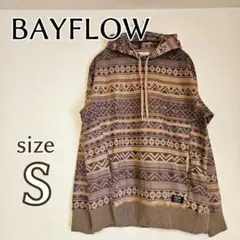 即日発送‼️美品✨BAYFLOW／幾何学模様 フード付パーカー ユニセックス Ｓ
