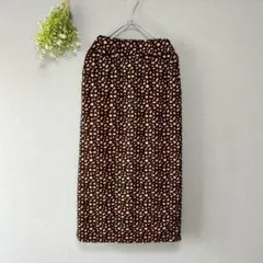 ❤️ファン［F］大人エレガント◎ダルメシアンプリント◎ミモレ丈タイトスカート◎秋冬