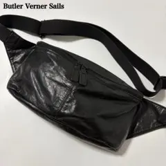 Butler Verner Sails ボディバッグ　オールレザー　馬革　黒