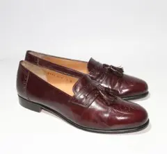 Ferragamo フェラガモ ブローグ タッセル ローファー ボルドー 7 Dのサムネイル