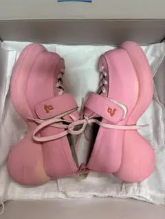 未使用・箱付】MiuMiu ナッパレザー パファー サンダル ピンク 36 