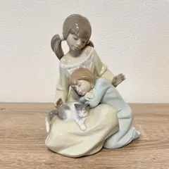 リヤドロ LLADRO 1534 少女と猫 陶器人形 置物 - メルカリ