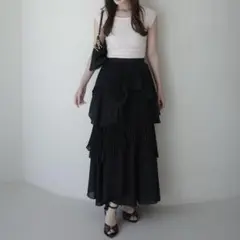PLEATED RUFFLE SKIRTのサムネイル