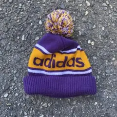 adidas ボンボン ニット帽 90s