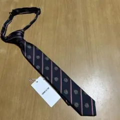 新品未使用☆コムサイズム　紺色　ロイヤルクレスト柄ネクタイM