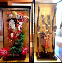 【極美品・迫力満点】お正月飾り セット　祝（羽子板飾り人形・破魔弓）縁起物のサムネイル