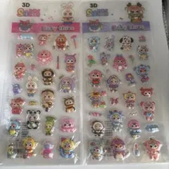 3Dキャラクターシールセット Baby two & three