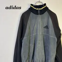 【激レア】adidas アディダス ベロアトラックジャケット グレー/ブラック