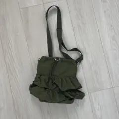 Laumeomi.. フリル ショルダーバッグ カーキ