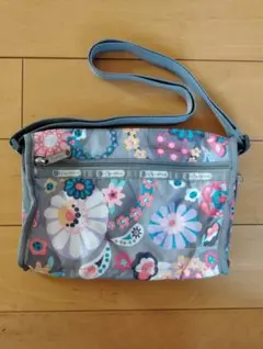 LeSportsac ポーチ フラワーサークル グレー ピンク ラベンダー | Mercari