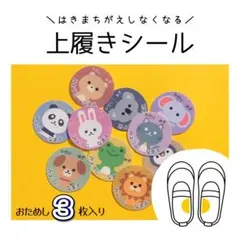 no841 上履きシール　お名前シール　おためし3枚