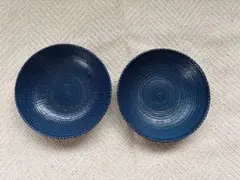 白山陶器　うず潮　小皿　２枚セット　ブルー　HAKUSAN 波佐見焼のサムネイル