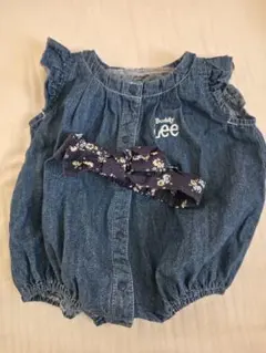 Buddy Lee デニムロンパースとヘアバンドセット