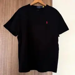 【タグなし未使用】ポロラルフローレン ワンポイントロゴ 半袖Tシャツ 黒 M