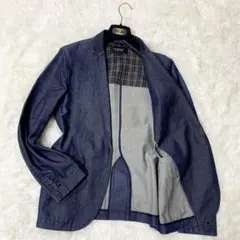【希少】バーバリーブラックレーベル　テーラードジャケット　デニム　L
