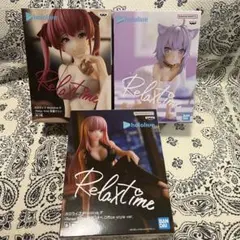 ホロライブ Relax time フィギュア 森カリオペ 宝鐘マリン 猫又おかゆ