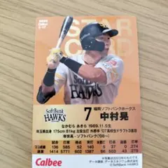カルビー 2024 プロ野球チップス 中村晃 スターカード