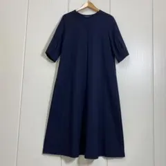 美品 LAUTREAMONT ストレッチ ジャージー 袖タック ワンピースのサムネイル