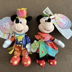 ミッキー ミニー 40周年記念　ぬいぐるみバッチ