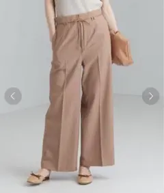 UNITED ARROWS GREEN LABEL リネンラミー ワイド パンツ