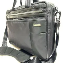 エースジーン　ビジネスバッグ 通勤　2way ブラック レザー　黒