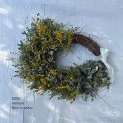 ミモザのオーバルハーフリース