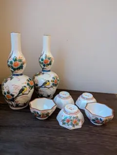 九谷焼の徳利と酒器セット