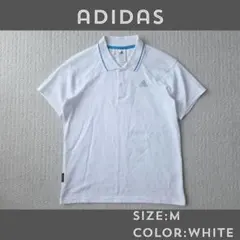【美品/Climalite】adidas アディダス ポロシャツ ホワイト M