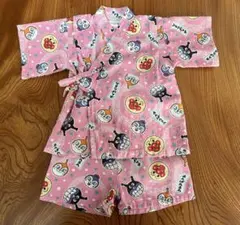 アンパンマン 甚平 90 ピンク 夏祭り 女の子 保育園 パジャマ