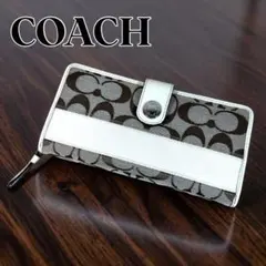 COACH コーチ シグネチャー 長財布　白のサムネイル