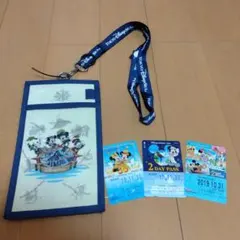 東京ディズニーシー チケットホルダー＆使用済ディズニーリゾートラインチケット3枚