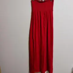 Old Navy 赤 M マキシドレス フリル付き